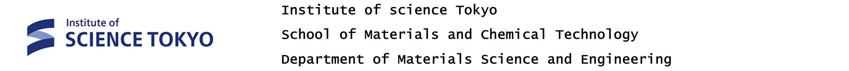 Tokyo@Institute of Technology, Interdisciplinary Graduate School of Science and Engineering, Department of Materials Science and Engineering